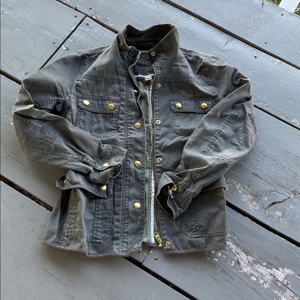 J. Crew Boyfriend Field Jacket with Brass Details. Perfect everyday jacket.